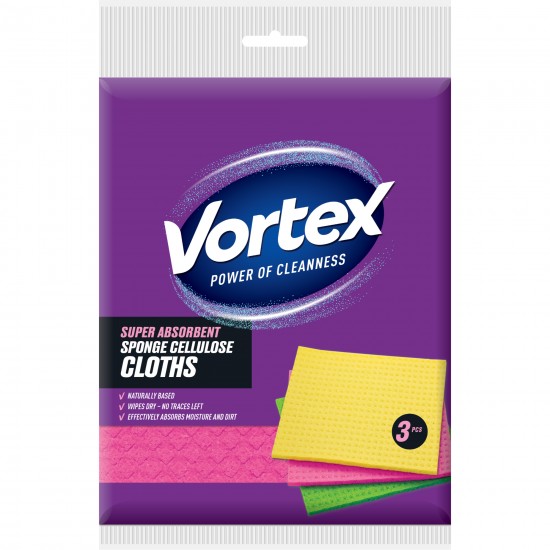 VORTEX Lavete din celuloza 3 buc