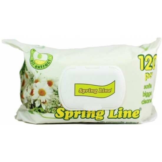 SPRING LINE Servetele Umede 120 buc