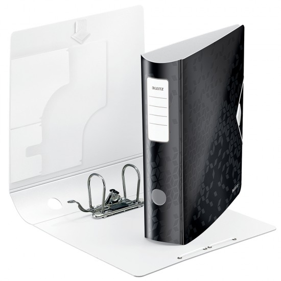 Biblioraft Leitz 180° Active WOW, polyfoam, A4, 82 mm, negru