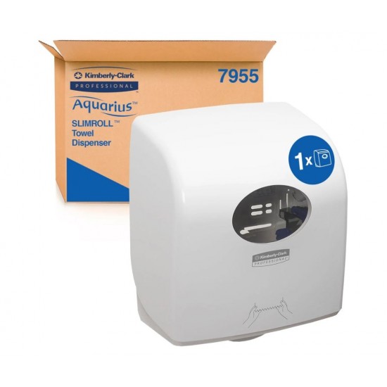 Dispenser prosoape in rola Kimberly-Clark Aquarius Slimroll