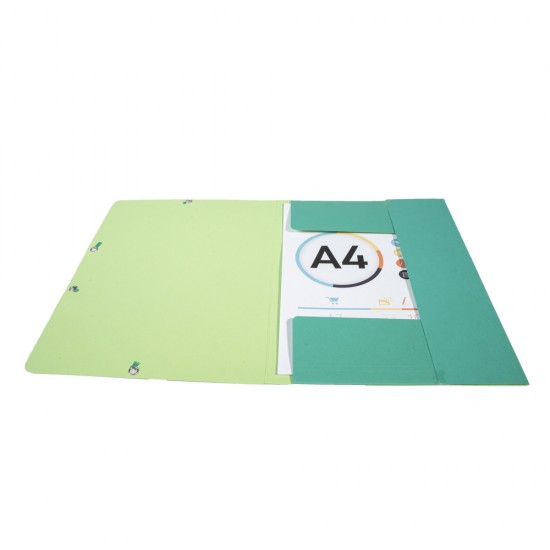 Dosar plic Exacompta Aquarel, A4, carton reciclat, inchidere elastic, verde