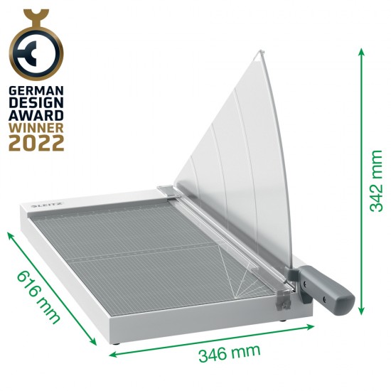 Ghilotina Leitz Home Office Precision, A3, 10 coli, indicator laser inclus, gri