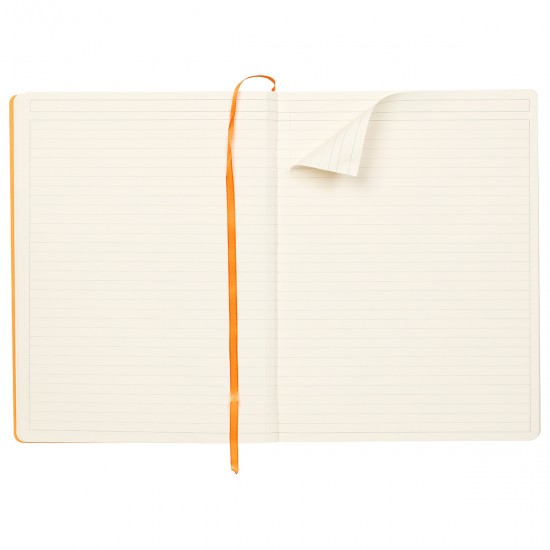 Notebook  A4+ Rhodiarama, 80 file, ivory dictando, argintiu