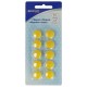 Set 10 magneti Westcott, d15 mm, galben, sustin 3/4 coli, 80g