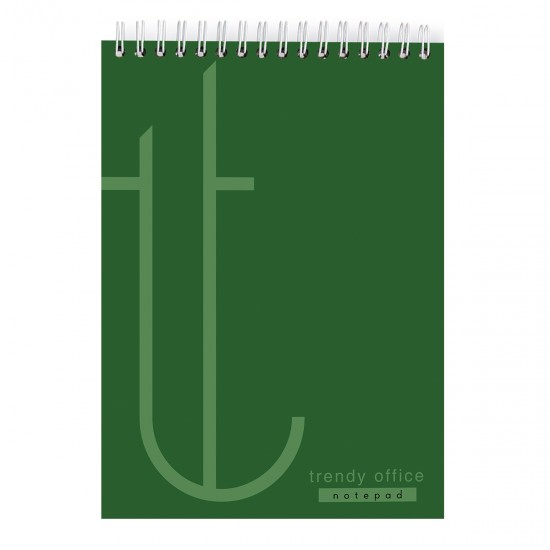 Blocnotes cu spira, Trendy Green, A4, dictando, 80 file