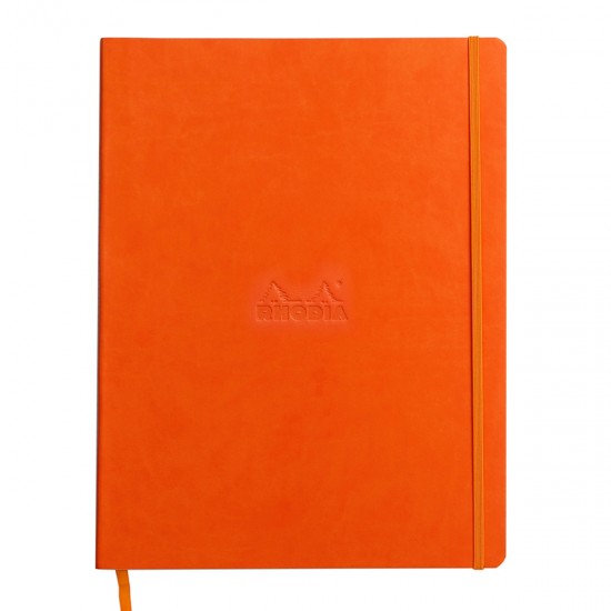 Notebook  A4+ Rhodiarama, 80 file, ivory dictando, tangerine