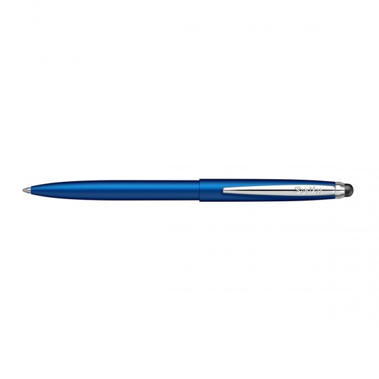 Pix cu mecanism Scrikss Stylus Matt Blue, albastru touch vf M scriere albastru