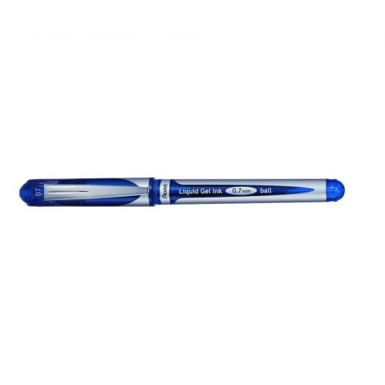 Roller cu gel Pentel EnerGel Xm Medium, 0.7 mm, fara mecanism, albastru