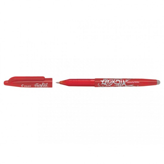 Roller cu gel Pilot Frixion Ball, fara mecanism, 0.7 mm, rosu