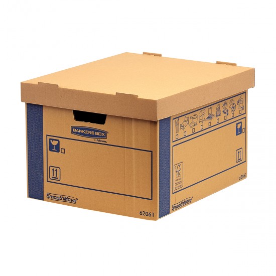 Cutie carton transport si arhivare Fellowes, FastFold, 463x480x632 mm, 127 L