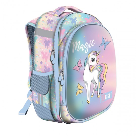 Ghiozdan HB01 ST Right Magic Unicorn, 2 compartimente, 39x29x17 cm